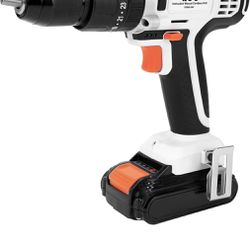 20V Cordless Drill Driver with Impact, 25+1+1 Torque Setting, 1/2 Inch, 2 Speed, with 2.0Ah Battery and Fast Charger