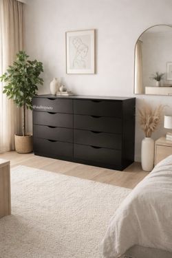Black 8-Drawer Dresser