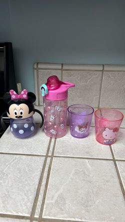Water bottles and cups