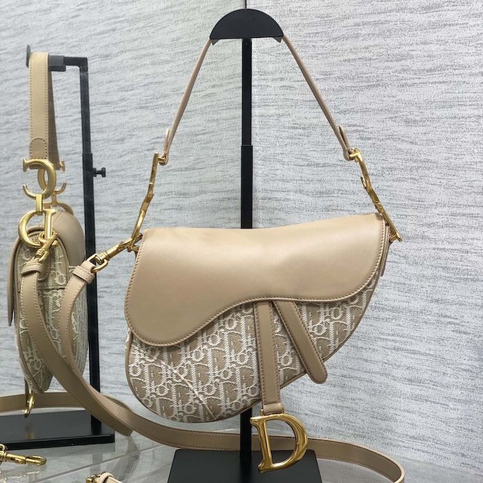 Dior Saddle Bag – Beige/Oblique Canvas (Available for Order) ✨