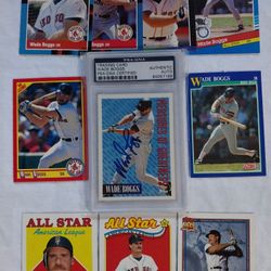 Wade Boggs PSA Authentic Graded Auto Lot