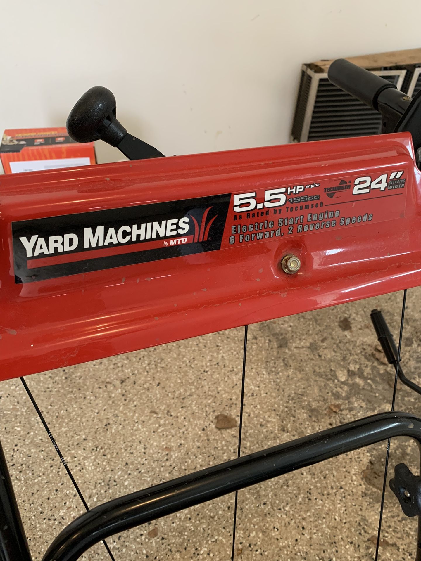 Yard machine 5.5 hp 24 inch snowblower new arrivals