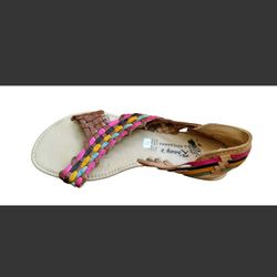 Woven Open-Toe Sandals (Huaraches, Size 4)