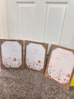 Framed boho nursery wall decor