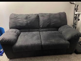 Dark Gray Microfiber Loveseat