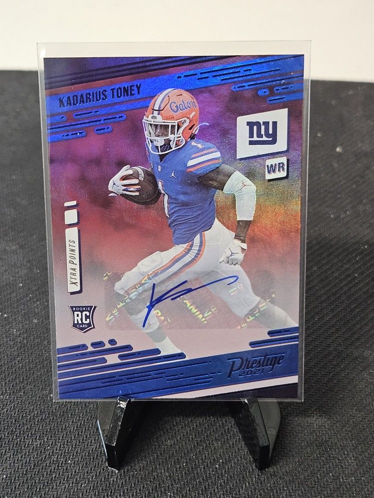 Kadarius Toney 2021 Prestige Xtra Points Signatures Blue RC Auto Autograph