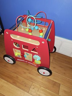 Radio flyer walker and entertainment center
