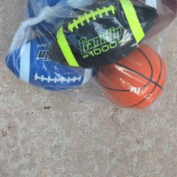 4 Footballs And Mini Basketball New