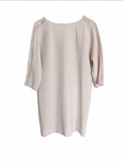 Women's Zara Basic Off White Lace Detail Dress – Size M