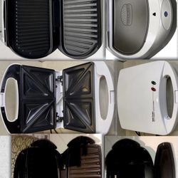 Grills & griddles -George Forman 5 serving electric Grill•George Foreman GR15BWI Family Size Grilling Machine•Betty Crocker