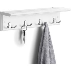 Hanging Coat Rack, Wall-Mounted Wooden 