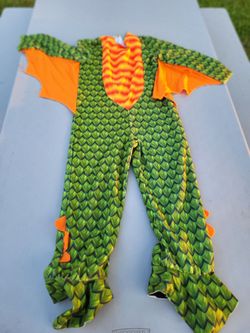 Green Dragon kids costume (partial) approx kids size 6-8??