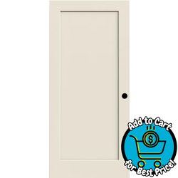 RELIABILT 24-in x 80-in Primed 1-panel Smooth Hollow core Primed Interior Slab Door with Lockset Bore