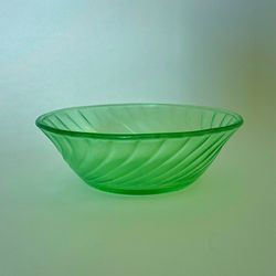 1920s Uranium Glass Bowl Federal Vintage