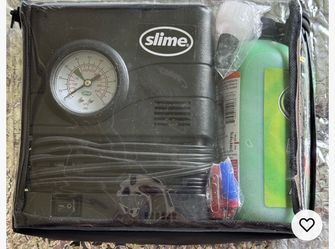 Slime fix a flat and air compressor