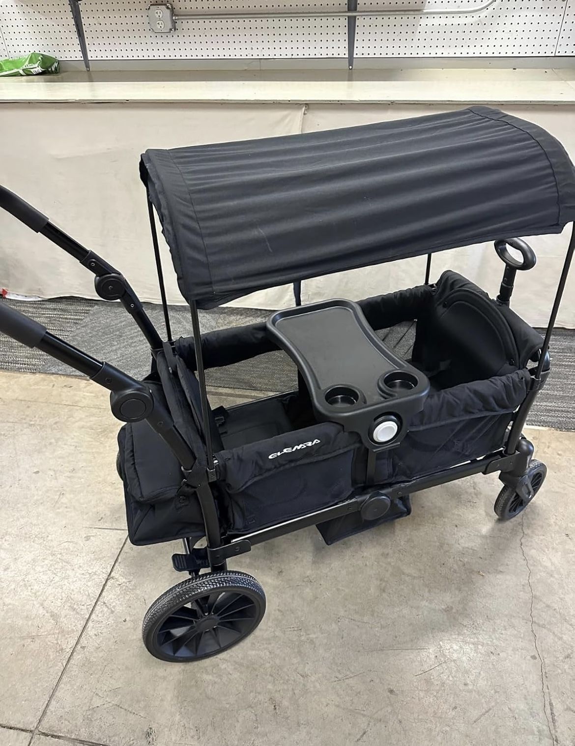 NEW in Box 2 Kids Premium All-Terrain Wagon Stroller w/ Adjustable Push/Pull Handle - Black