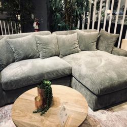Corduroy Reversible Sectional Sofa