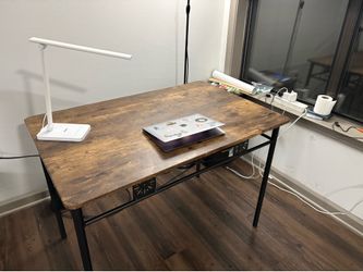 Desk + Adjustable LED Lamp