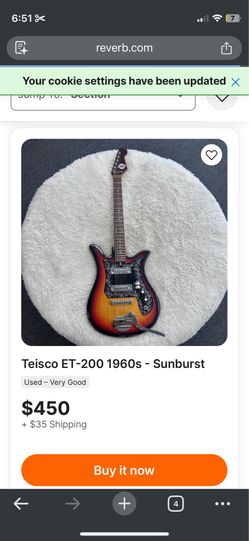 Teisco ET-200 Sunburn (1960s)