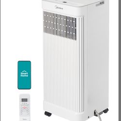 Midea 10,000 BTU ASHRAE Portable Air Conditioner, Smart Control, Cools Up To 300  Sq.Ft.