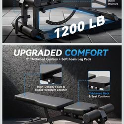 Adjustable Weight Bench with Leg Extension & Curl, Multi-Position Incline/Decline Workout Bench for Home Gym, Full-Body Strength Training Bench with F