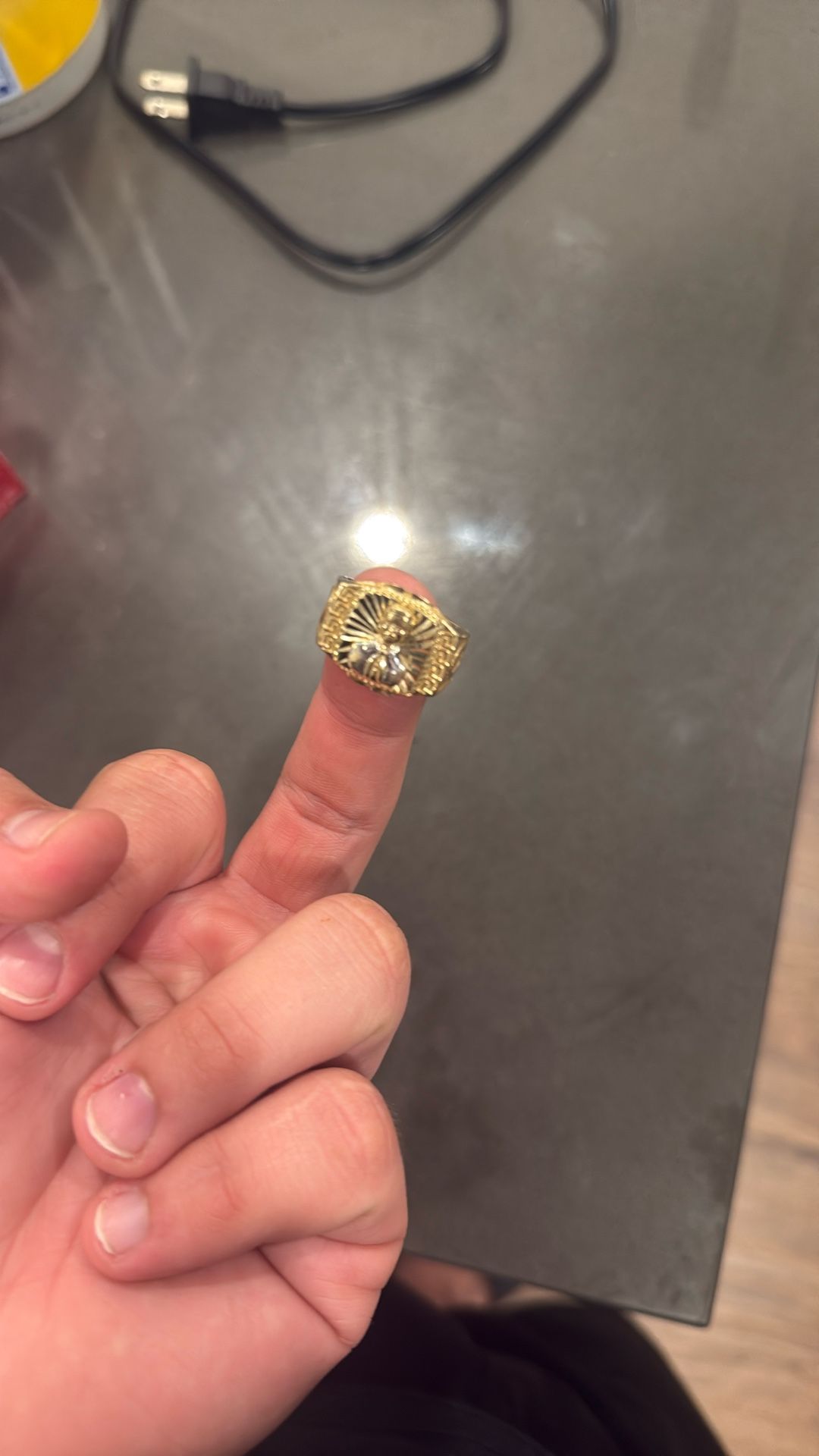 14k Jesus Malverde Ring