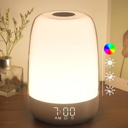 Touch Wake Up Night Light with Sunrise Simulation Alarm Clock