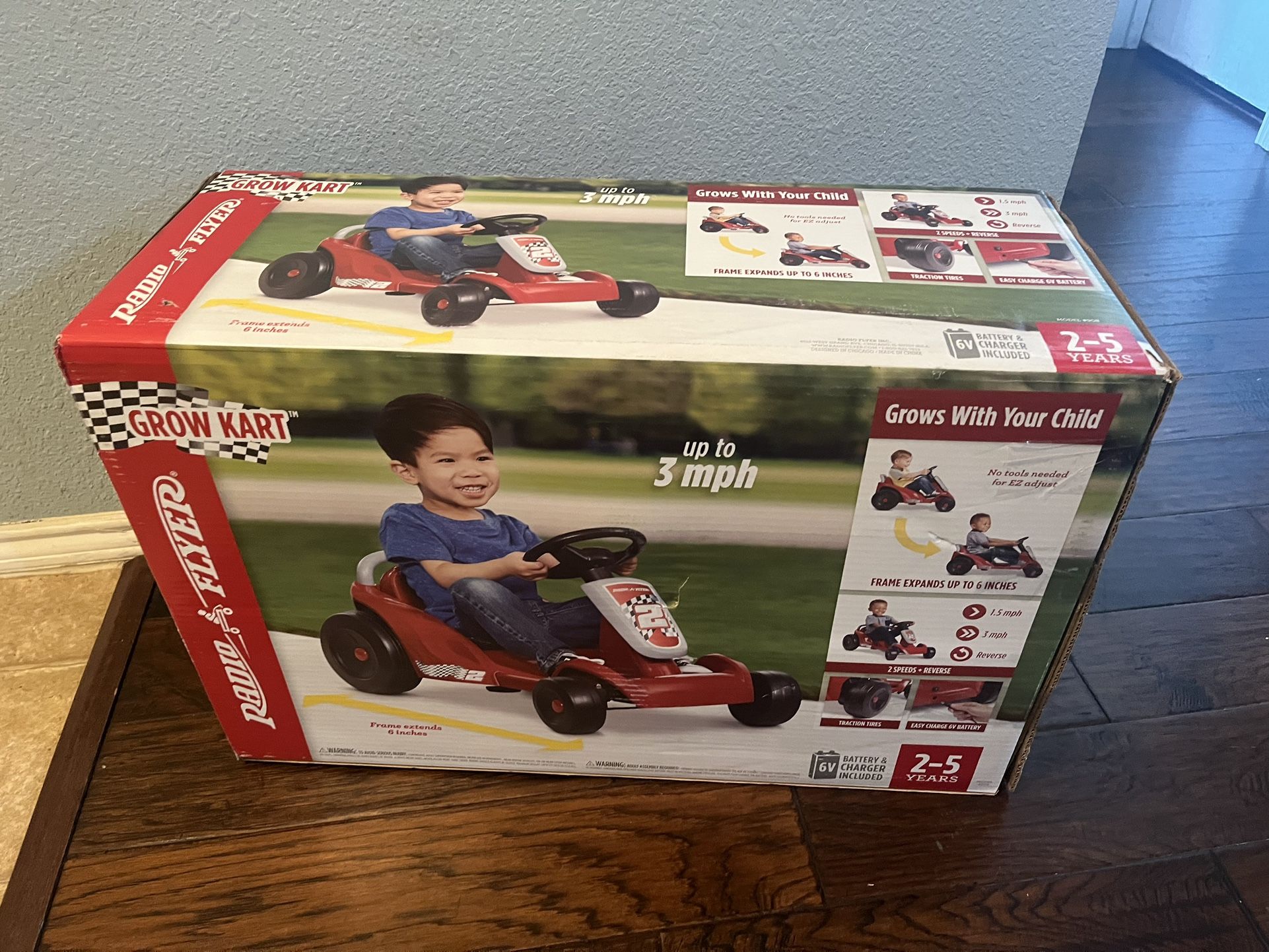 Radio Flyer 6V Kids' Grow Kart Powered Ride -On