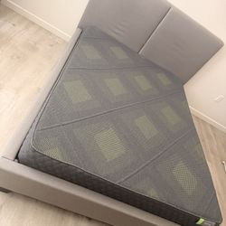 Queen Mattress, Mattress Box, And Bed Frame 
