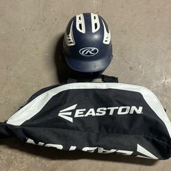 Baseball Helmet And Bat Bag
