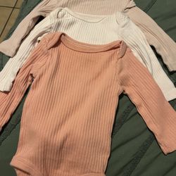 3 Pack Long Sleeves Cloud Island 0-3 Months Onsies 