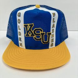 Vintage Lucky Stripes Kent State University KSU Golden Flashes Snapback Hat 80s