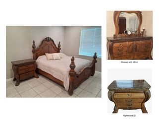 Michael Amini AICO "Eden" Collection - 4-Piece Bedroom Set (King Size)