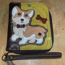 Chala Handbags Faux Leather Whimsical Sea Turtle Zip Around Wristlet Wallet