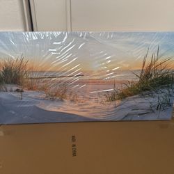 Blue Sea Landscape Canvas Print - 48”Lx24”W