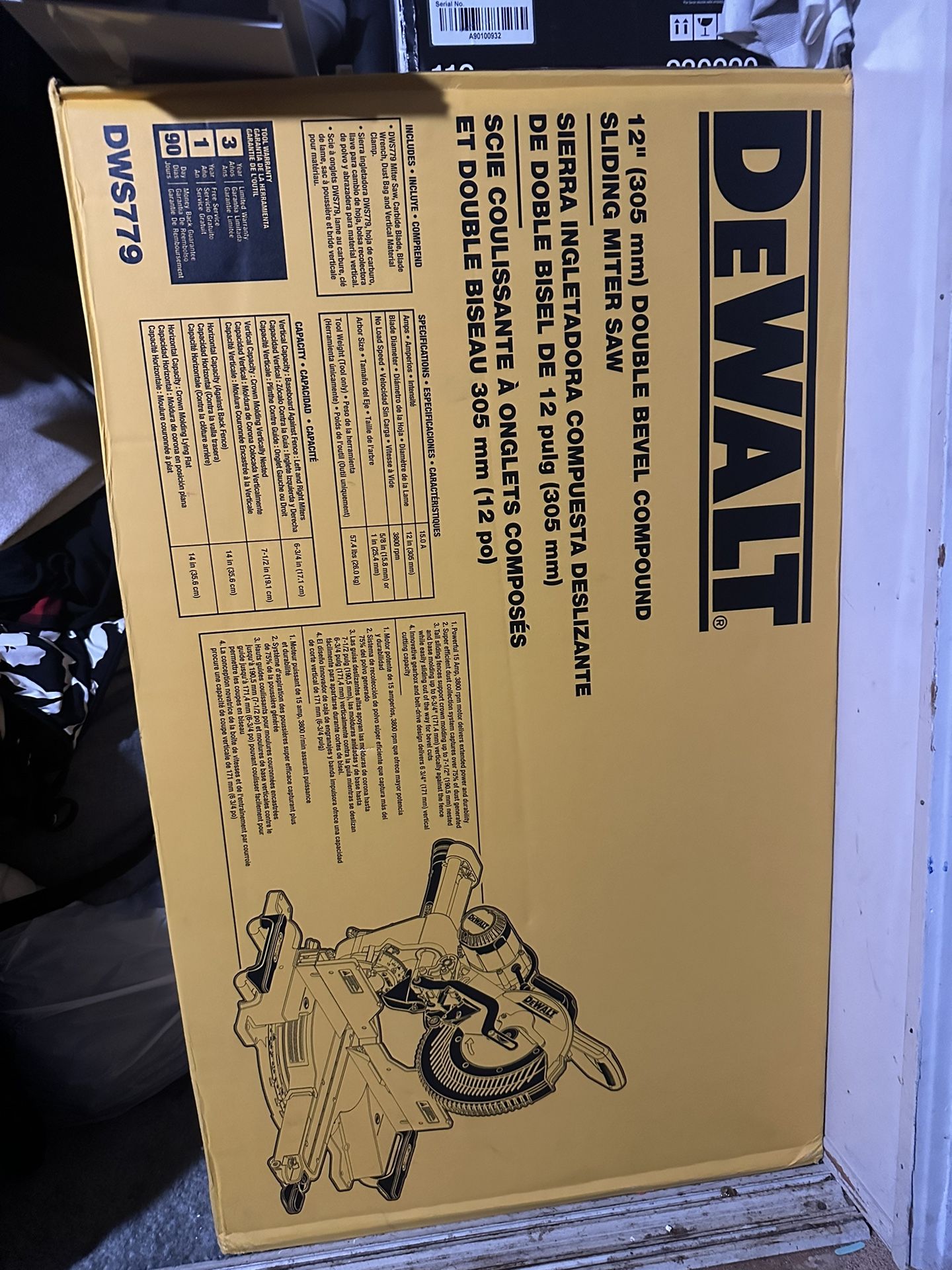 Dewalt 15amp Corded 12in Double Bevel Sliding Compound Miter Saw