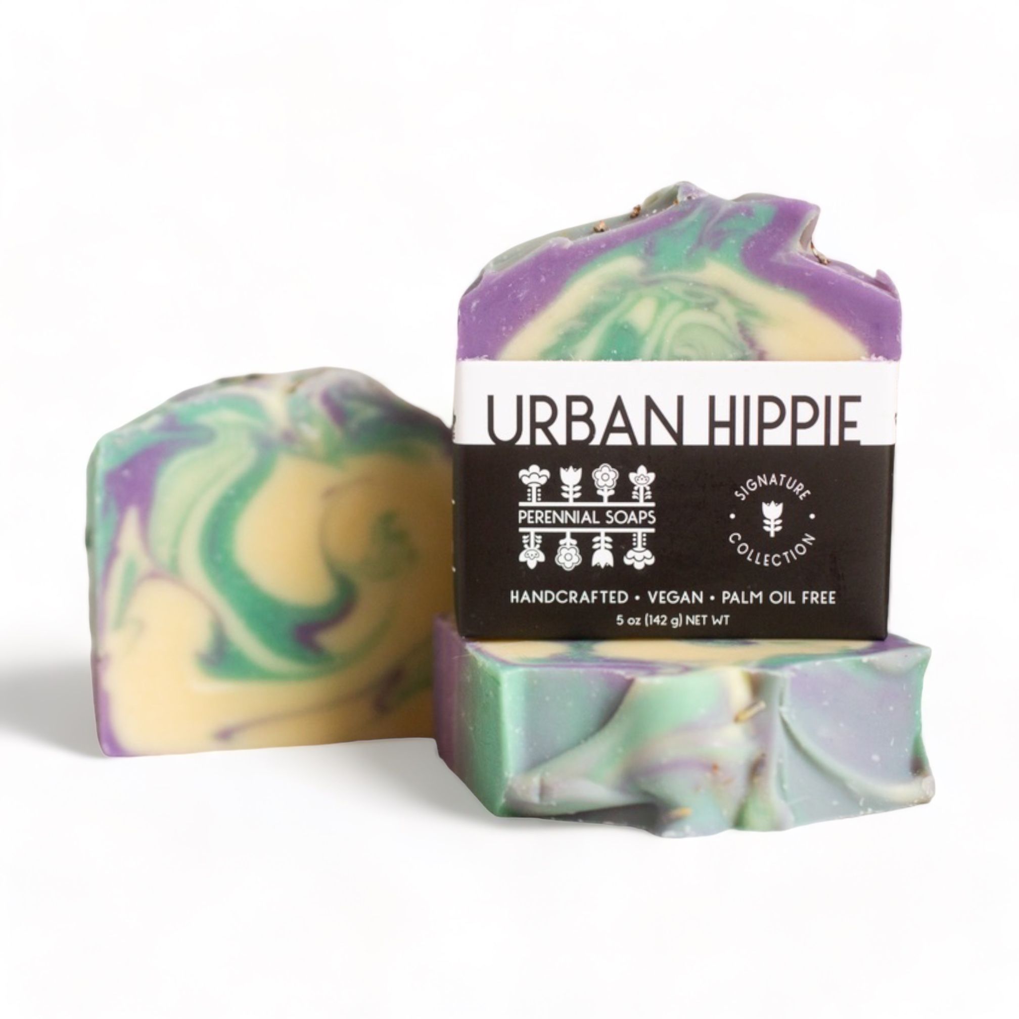 Urban Hippie Lavender Vegan Bar Soap Essential Oils 5oz Soap- 100% Palm Oil Free
