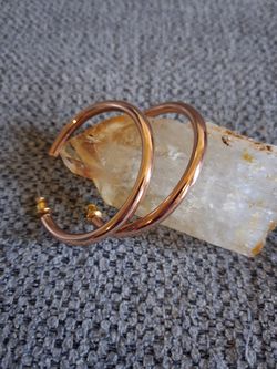 Rose Gold Tone Hoop Earrings