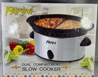 Parini Dual Compartment Slow Cooker. New in Box
