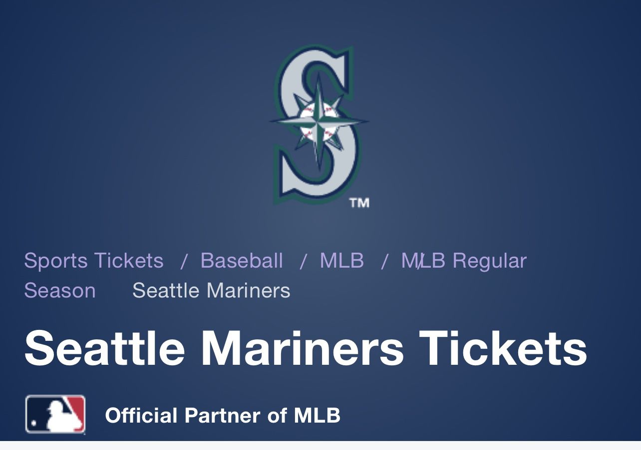 Mariners Tickets 10/01