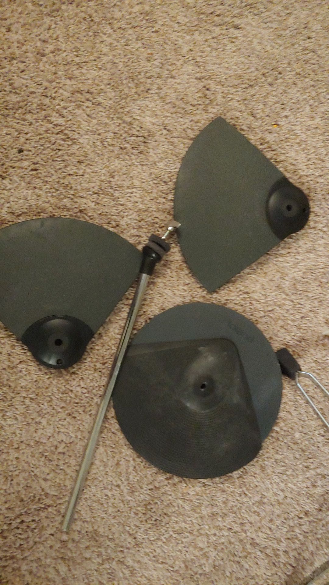 Yamaha electric drum cymbal, and mount. Roland CY-6