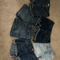 4 Pairs  Justice Shorts Size 12 And One Old Navy Jean  Shorts 
