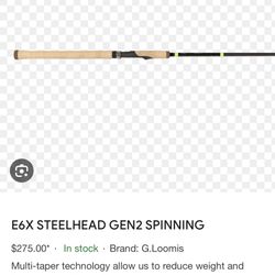 G Loomis E6X Spinning Rod 