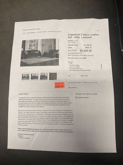 Edgewood 2 pc leather set. Sofa, loveseat