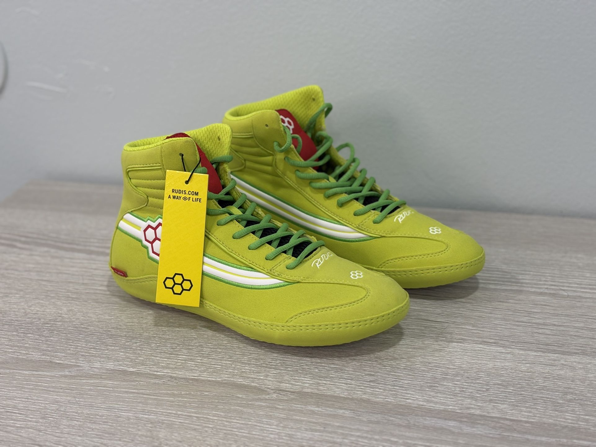 *Negotiable* Men’s 10.5 Rudis Electric Green Wrestling Shoes