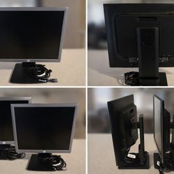 HP EliteDisplay 19” LCD Monitors — 2 for $30