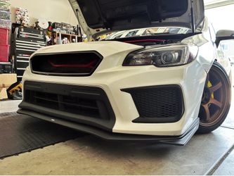 2018-2021 subaru wrx sti cs style style v2 front bumper grille gloss black
