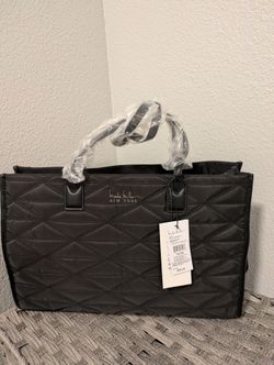 Nicole Miller Quilted Nylon Tote Bag.