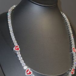 Heart Tennis Chain
