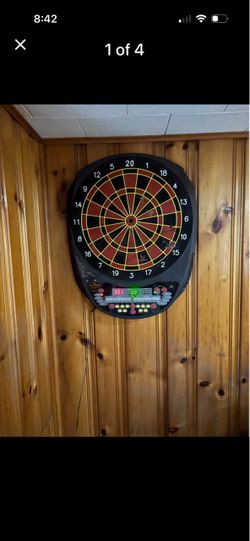 Electronic interactive dart board games